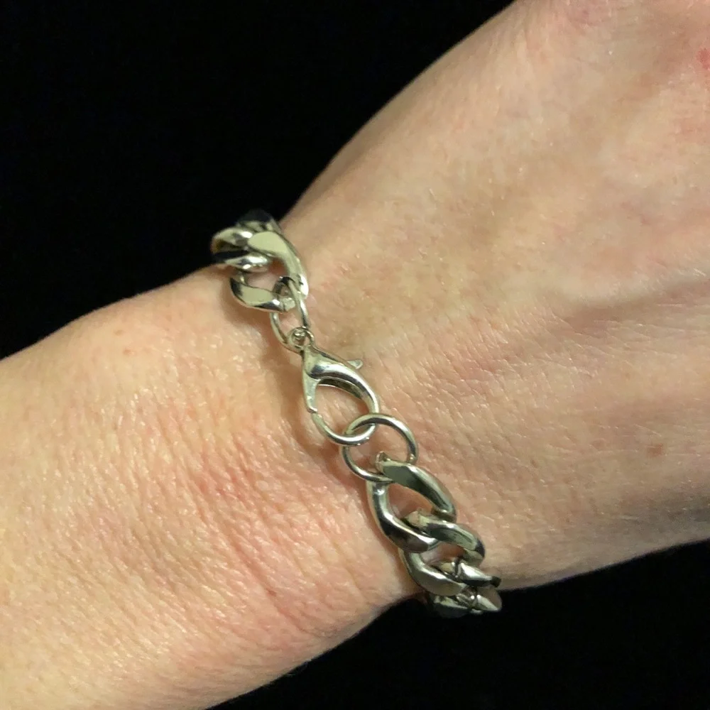 Vintage Silver Tone Chain Bracelet